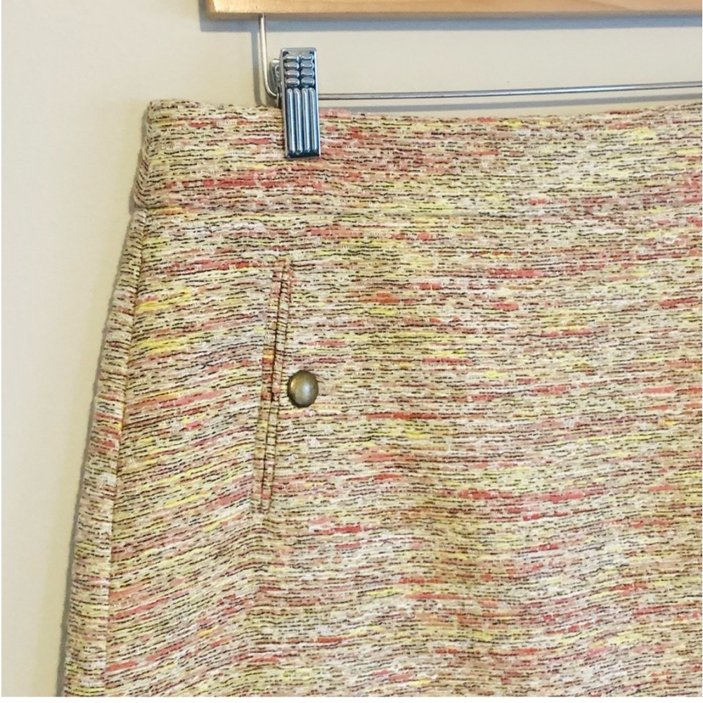 Ann Taylor Loft Multi Color Tweed Pocket Shift Skirt Size 6 Clueless Preppy - Picture 3 of 13